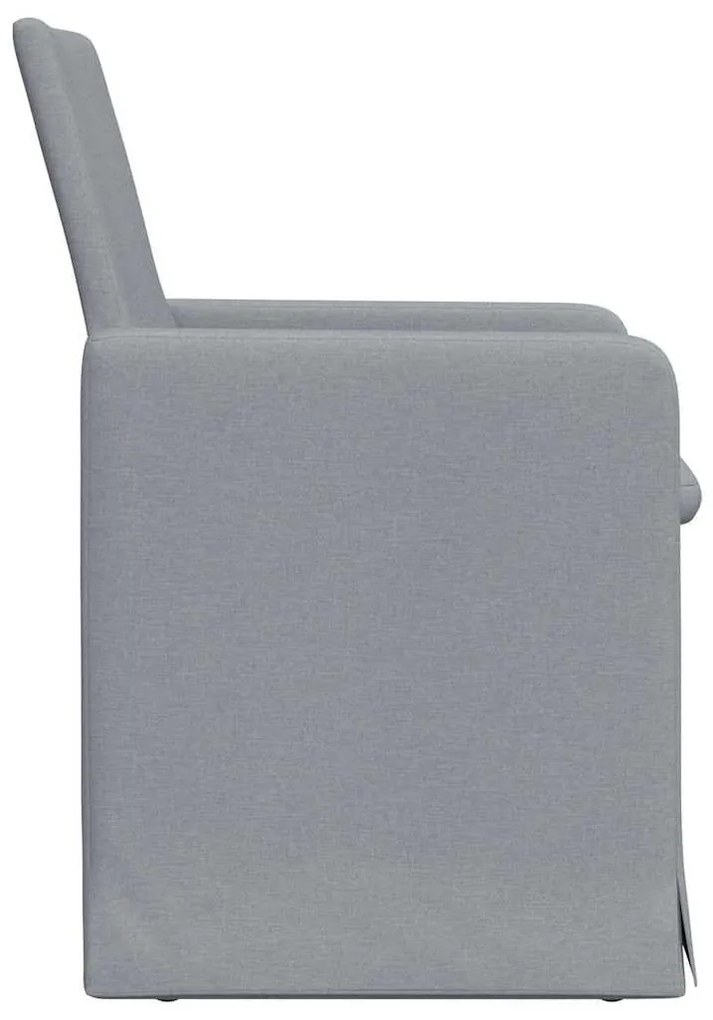 Étkező Székek 2 pcs Világosszürke 57 x 67 x 95 cm szövet