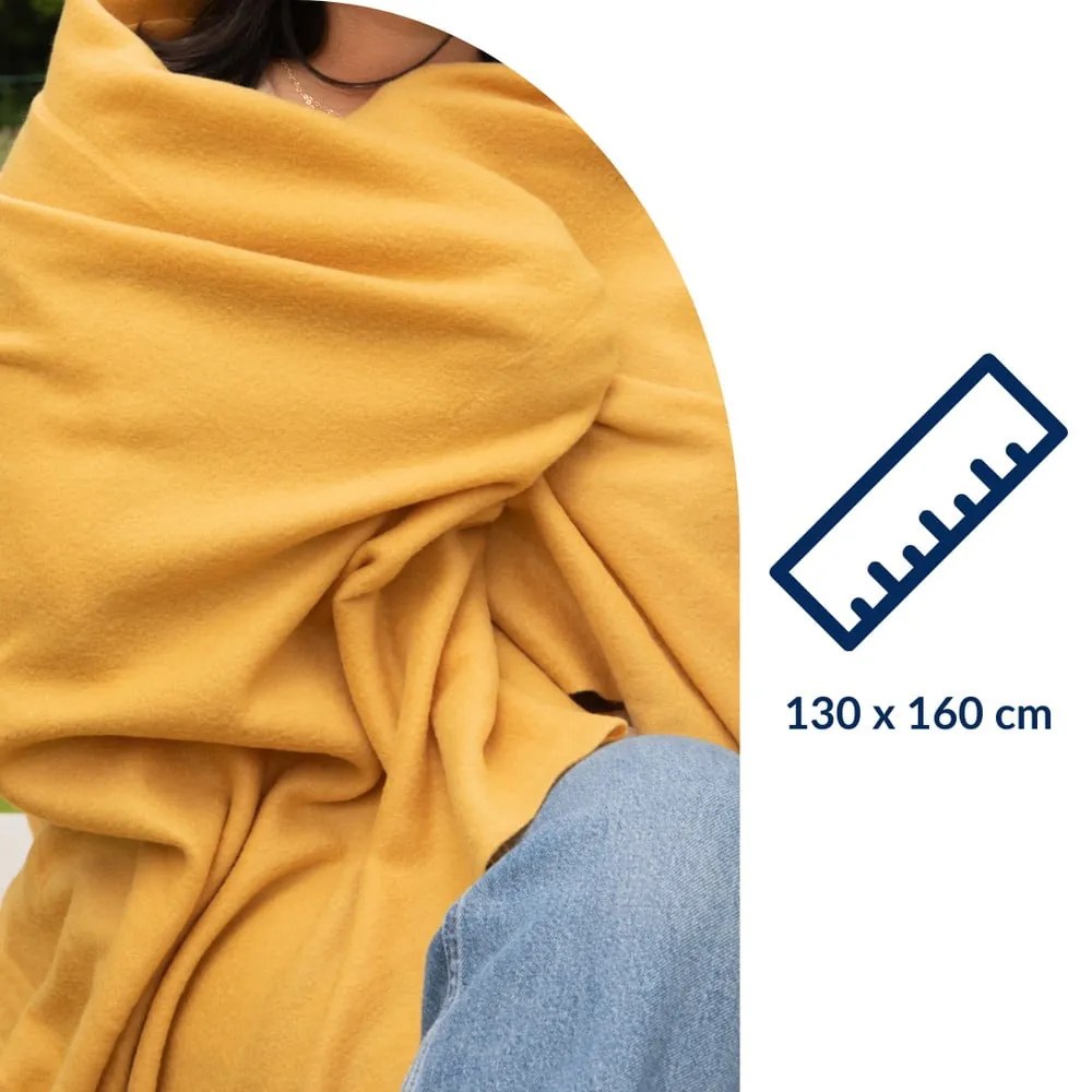 Zöld fleece takaró 130x160 cm Riso – Tiseco Home Studio