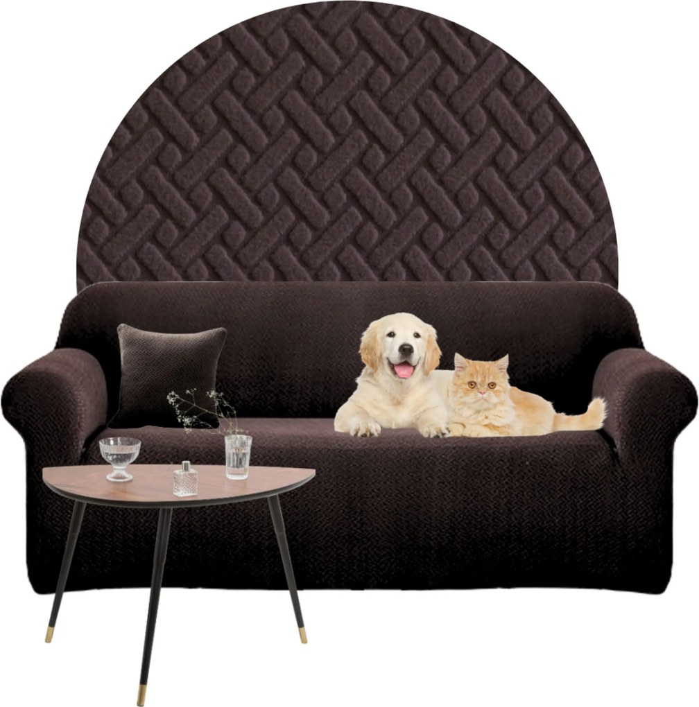 Fotel Huzat Kanapé Elasztikus Jacquard Halszálka 190-230 Oeko-tex