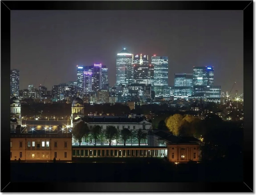 Poszterek keretben 40x30 London éjszaka Városi panoráma