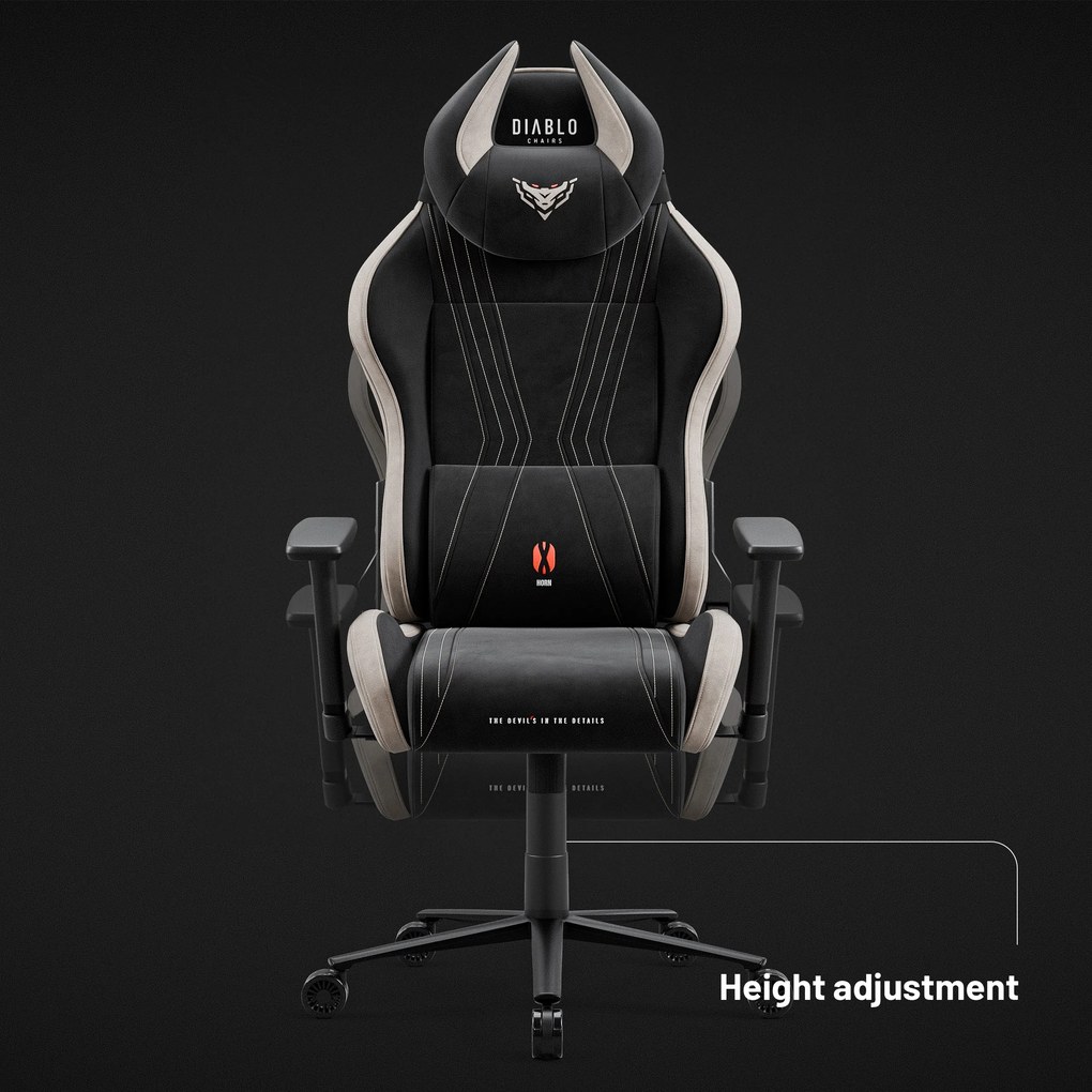 Gamer szék szövet Normal Size, fekete-bézs: Diablo X-Horn 2.0 Camel Black