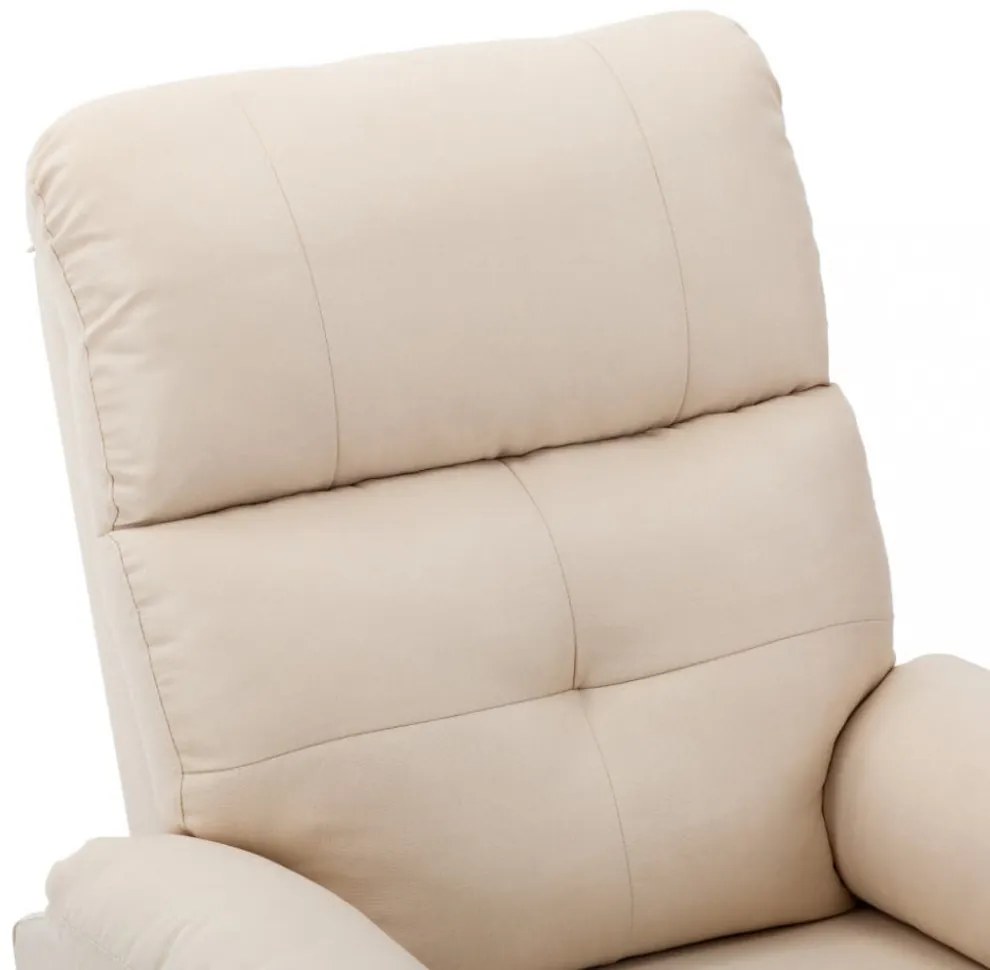 krémszínű szövet dönthető fotel