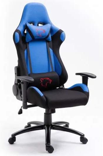 Dark Gamer szék nyak- és derékpárnával - kék-fekete