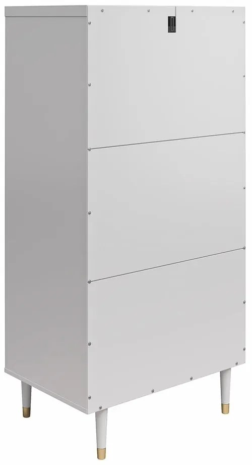 Világosszürke magas komód 70x141 cm Elizabeth – CosmoLiving by Cosmopolitan