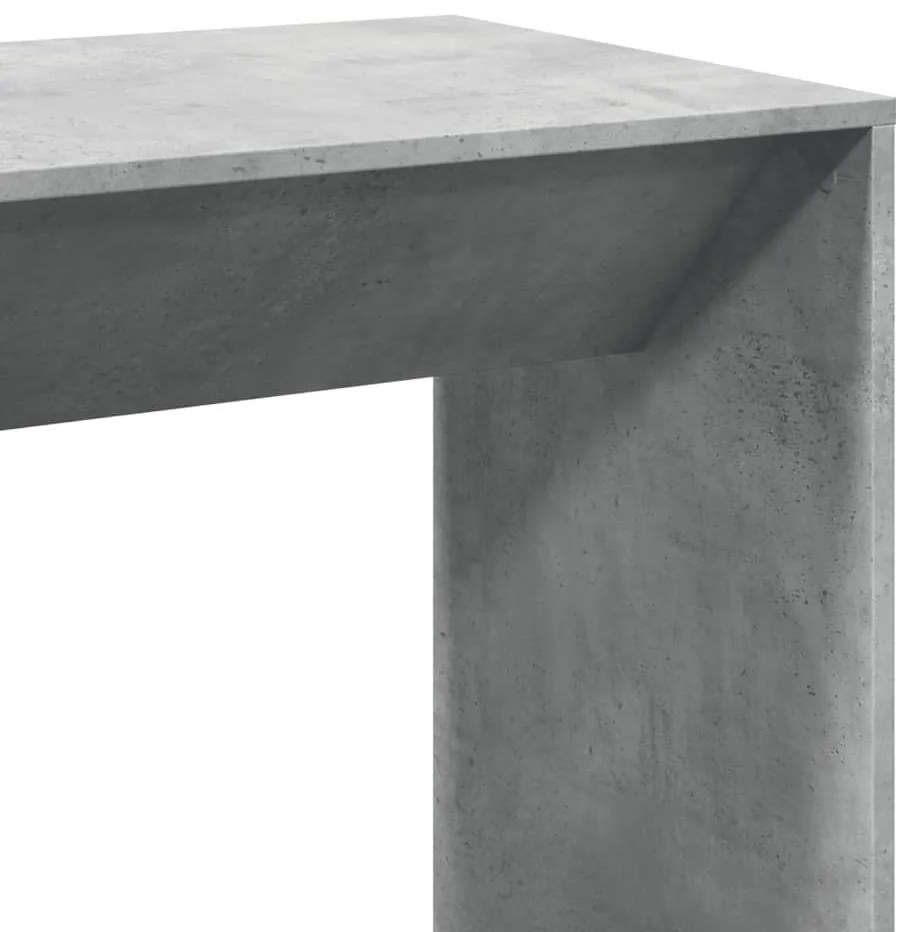 betonszürke szerelt fa bárasztal 102 x 50 x 103,5 cm