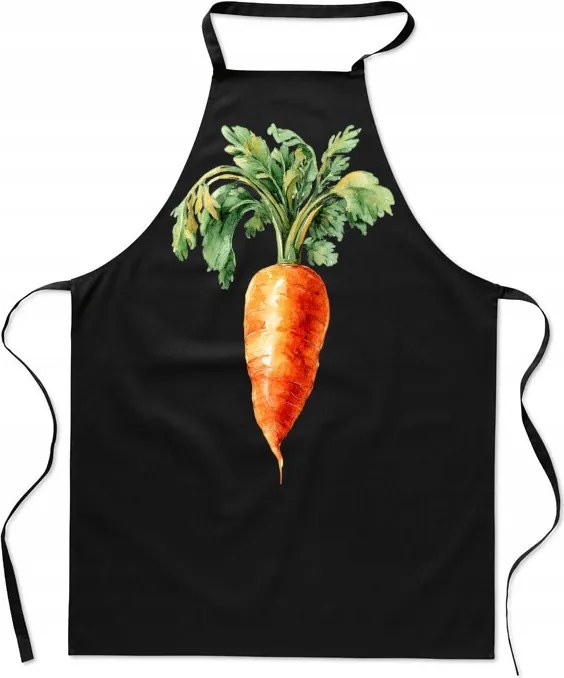 Konyhai kötény Divatos nyomtatás Sárgarépa zöldség nyomtatás