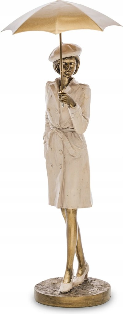 Elegáns Nő figura – Elegáns Hölgy Esernyővel Ajándék Dekoráció
