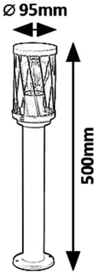 Rabalux 8889 - Kültéri lámpa BUDAPEST 1xE27/40W/230V IP44