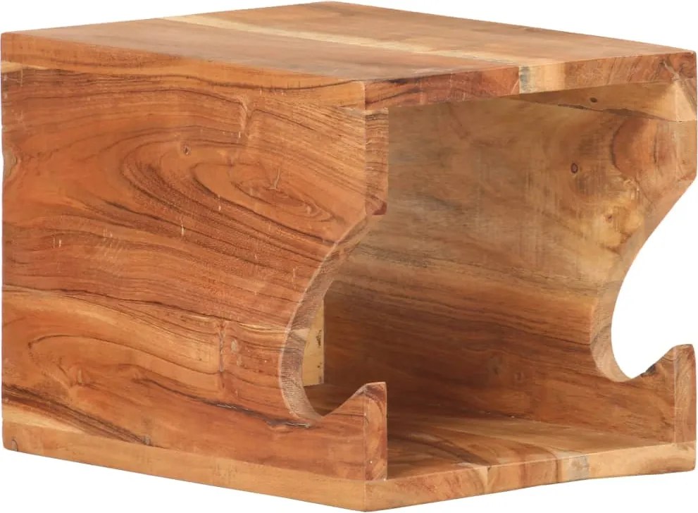 vidaXL falra szerelhető tömör akácfa kerékpártartó 35 x 25 x 25 cm