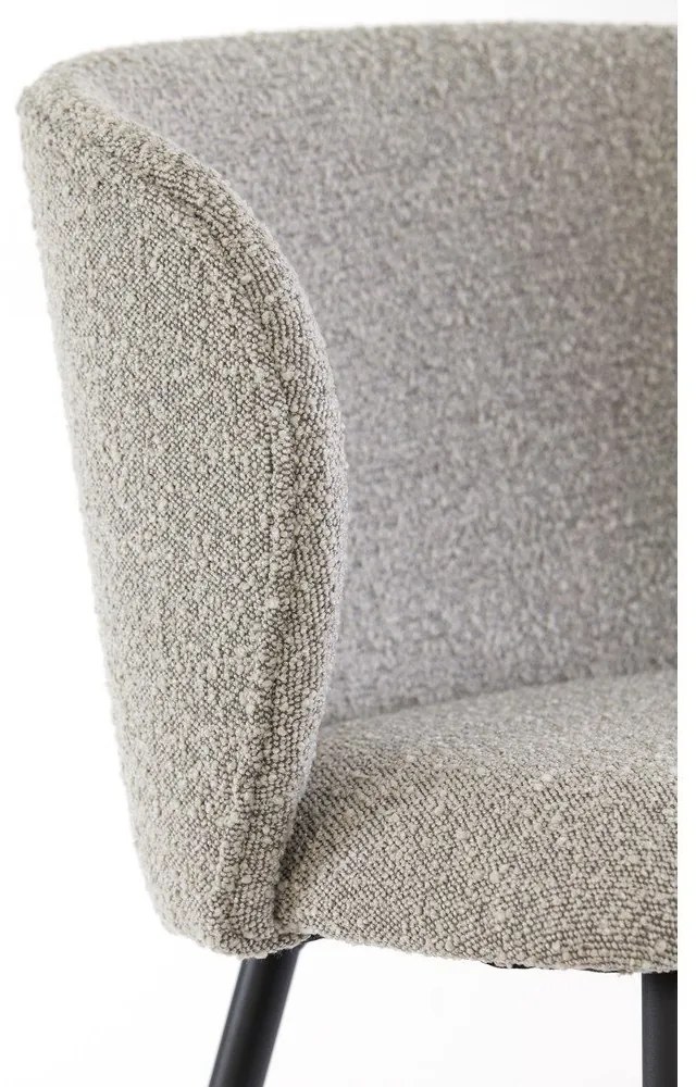 Szürke kárpitozott étkezőfotel Elyna – Light &amp; Living