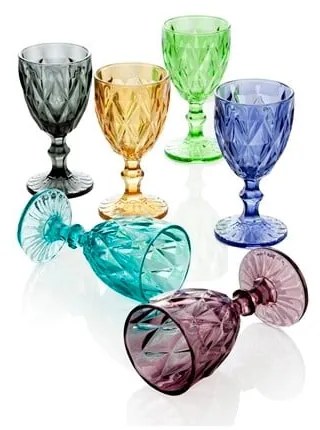 Diamante Goblet 6 db üvegpohár, 250 ml - Brandani