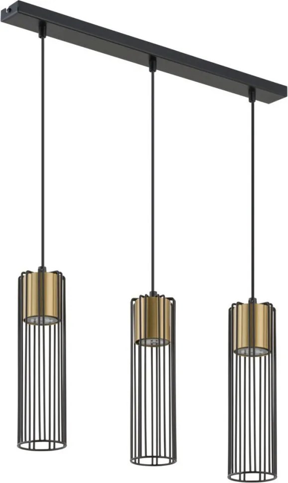 SIGMA LIGHTING 33455 FOBIA Többágú Függesztett Lámpa Fekete, Arany GU10 IP20