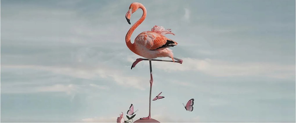 Flizelin fotótapéta Flizelin Design Elegáns flamingó 250x104