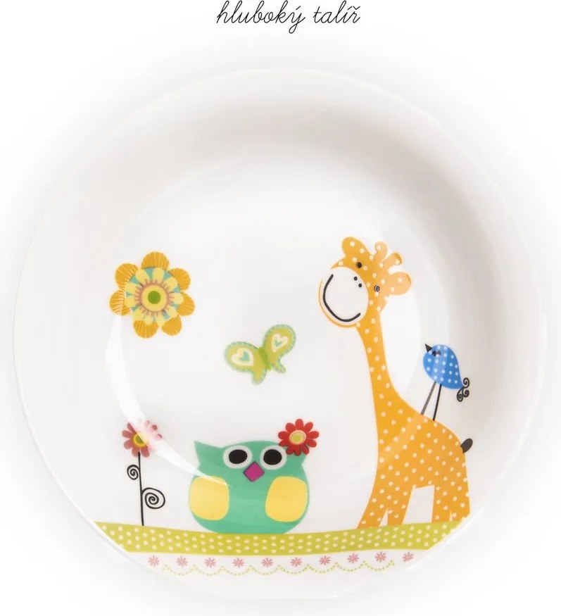 Giraffe 3 db-os porcelán gyerek étkészlet - Orion