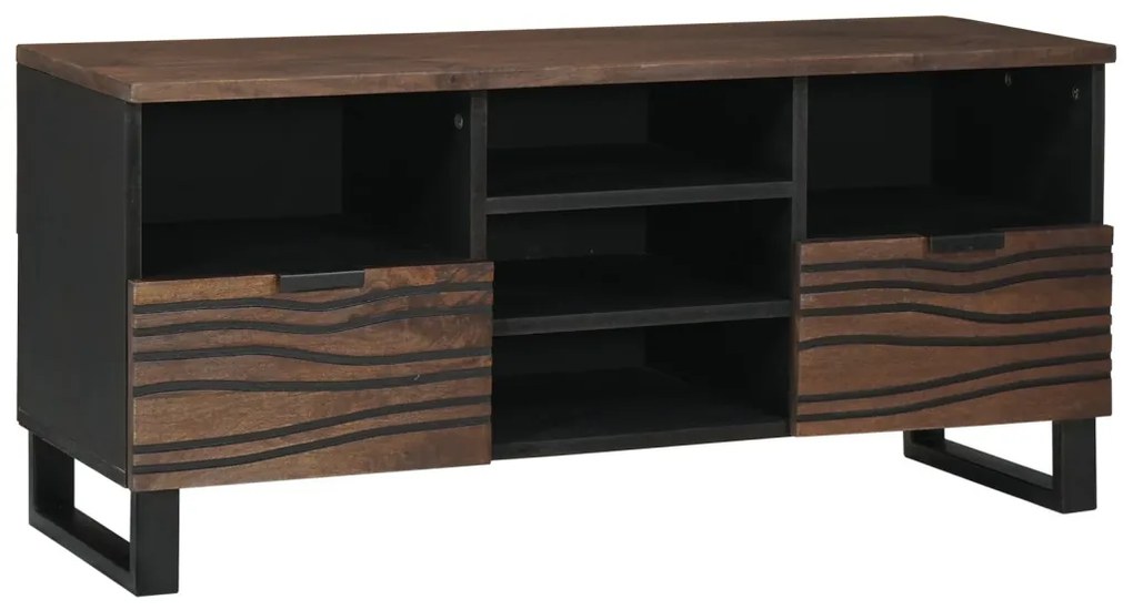 TV Szekrény 100x33.5x46 cm Szilárd és Összeszerelt Fából