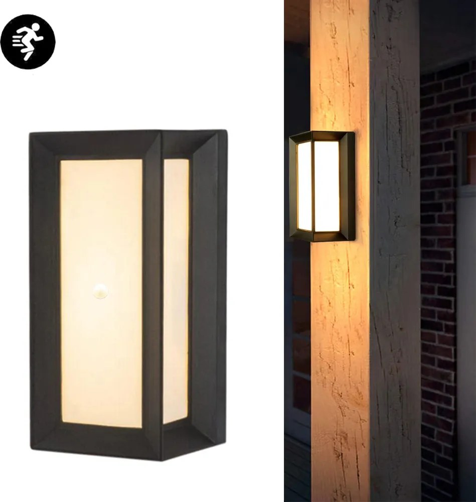 18W Fali lámpa Akril Mozgásérzékelő Fali Lámpa fehér Meleg