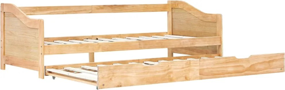 vidaXL fenyőfa kihúzható kanapéágykeret 90 x 200 cm