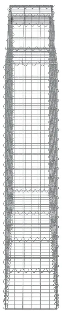 10 db íves horganyzott vas gabion kosár 200x30x140/160 cm
