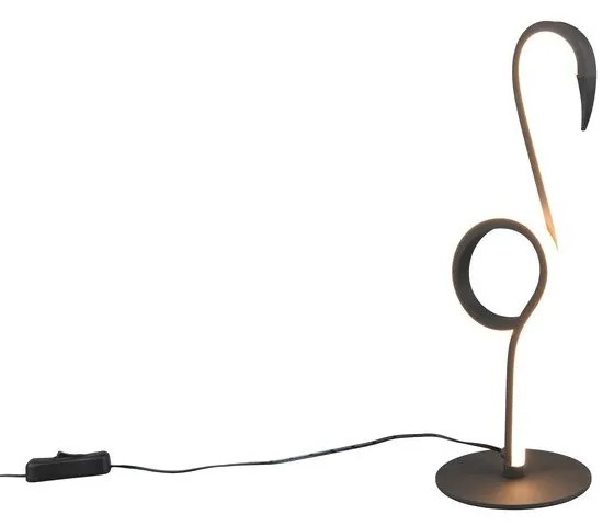 Fekete LED asztali lámpa (magasság 35 cm) Ingo – Reality