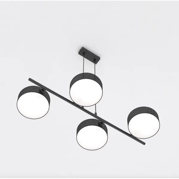 DRUMZ zsinóros csillár 4xE14/10W/230V fekete