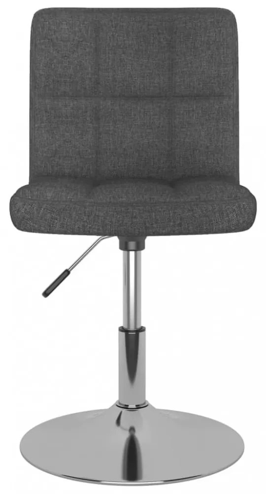 sötétszürke szövetborítású forgó étkezőszék