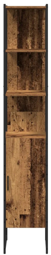 vidaXL Fürdőszoba bútor szett polcokkal ajtóval 3 pcs Öreg fa Faanyag