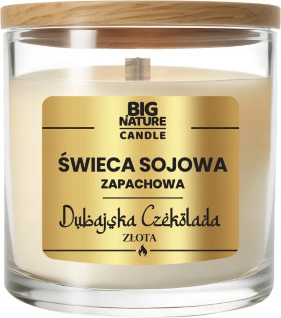 Szójagyertya dubai csokoládé arany 155g BigNature