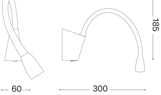 Ideal Lux - LED Rugalmas kislámpa GOOSE LED/3W/230V CRI 90 fehér