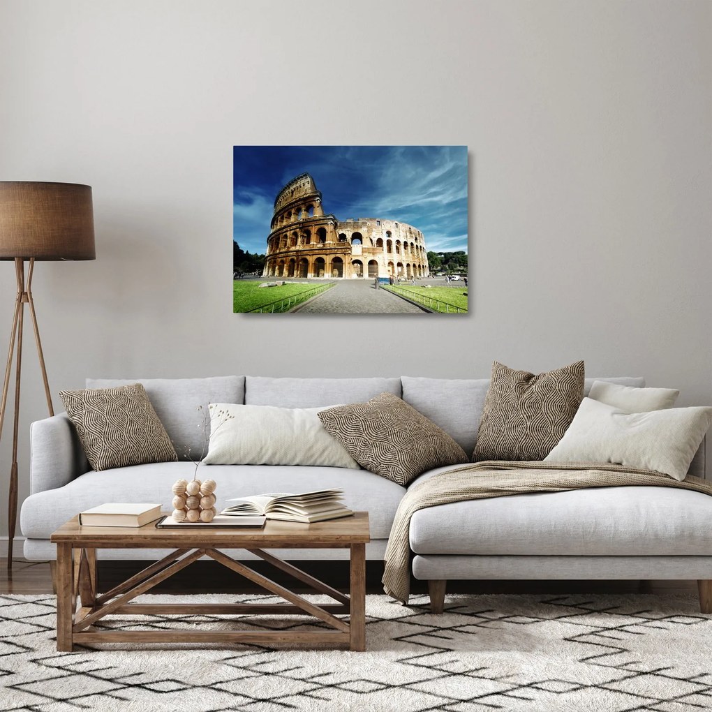 Kép - Colosseum Rómában, Olaszországban (üvegen) (70x50 cm)