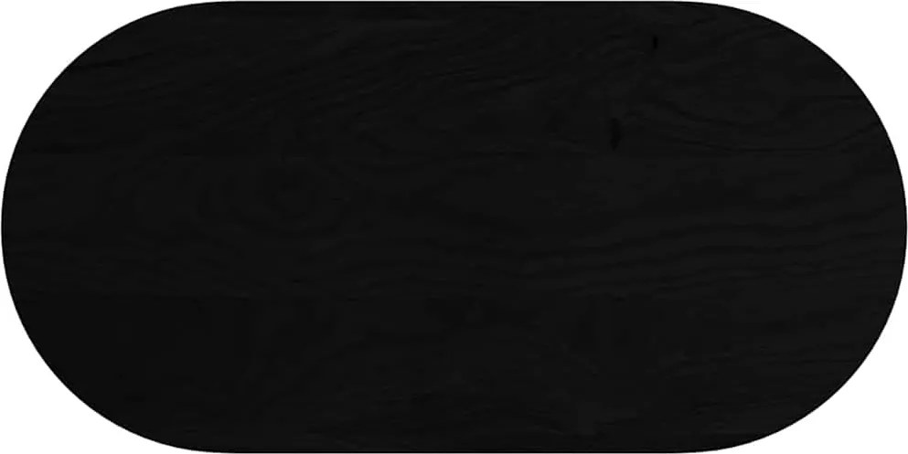 vidaXL sötétbarna tömör akácfa ovális alakú asztallap 100 x 50 x 2 cm