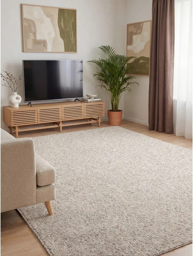 Szürke-krémszínű mosható szőnyeg 80x150 cm Rocco Dark Cream – Elle Decoration