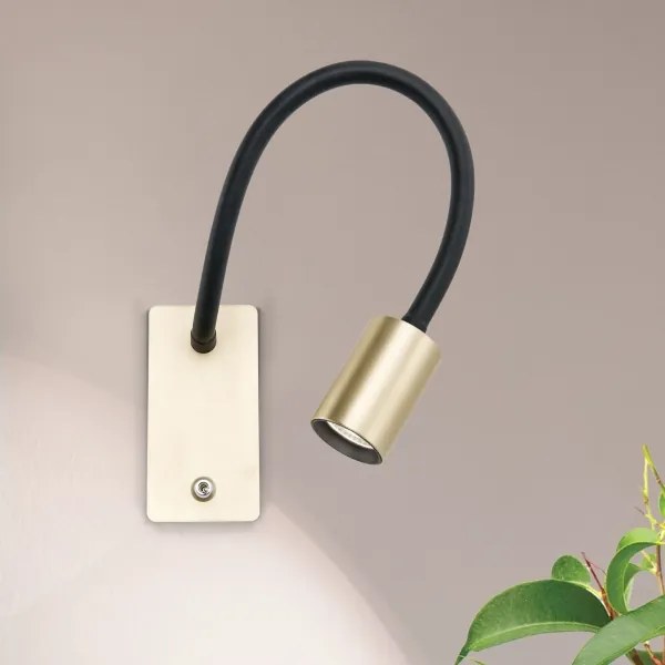 Orion WA 2-1342 - LED Rugalmas fal kislámp KURT LED/5W/230V arany