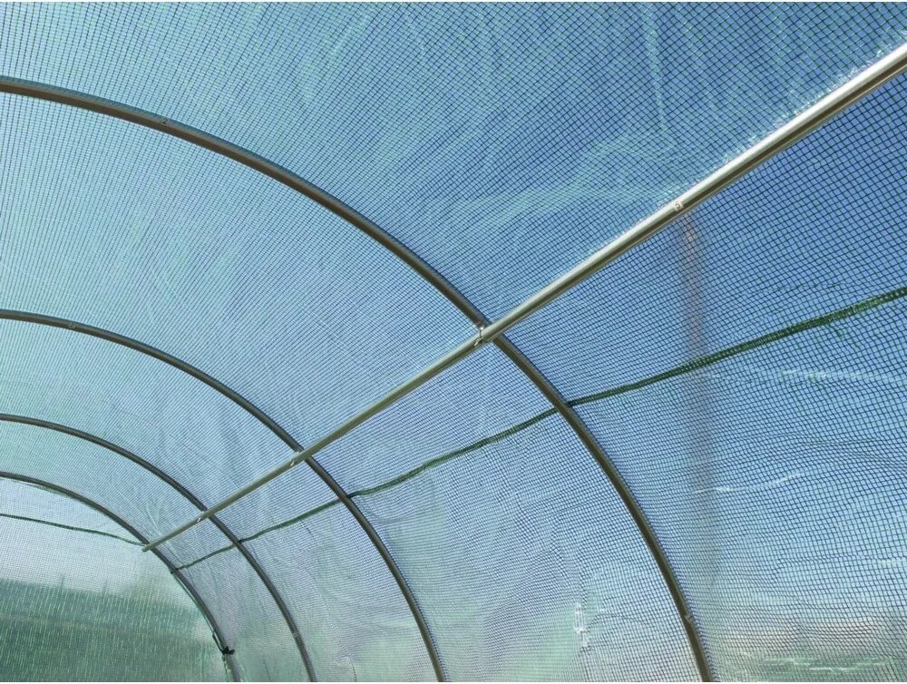 Kerti fóliás üvegház szilárd ajtókkal, 400 x 250 x 200 cm