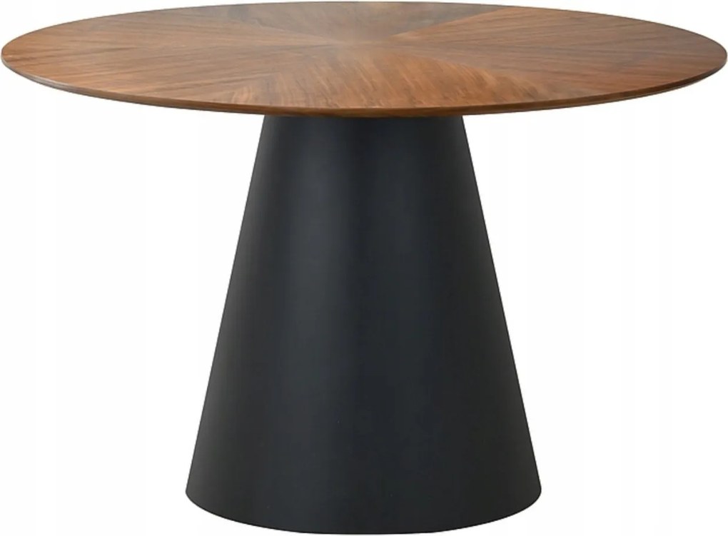 Kerek étkezőasztal nappali konyha loft fa dió asztallap Angel