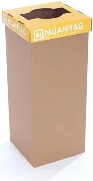 Szelektív hulladékgyűjtő, 50 l, RECOBIN Office, sárga (URE001)