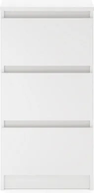 SIMPLE éjjeliszekrény 40 cm 3 fiók matt fehér
