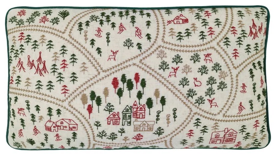 Lenkeverék díszpárna 30x50 cm Ski Village – Catherine Lansfield