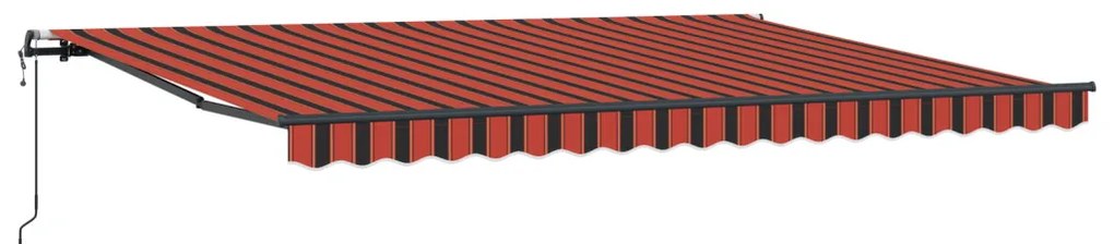 Automatikus Behúzható Napellenző Narancs és Barna 450x350 cm