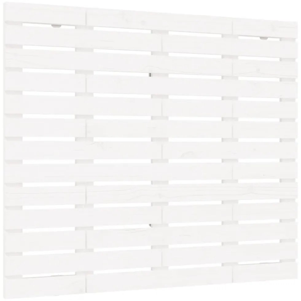 fehér tömör fenyőfa fali fejtámla 106 x 3 x 91,5 cm