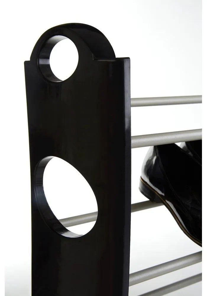 Fekete-ezüstszínű fém cipőtartó állvány Tavia – Premier Housewares