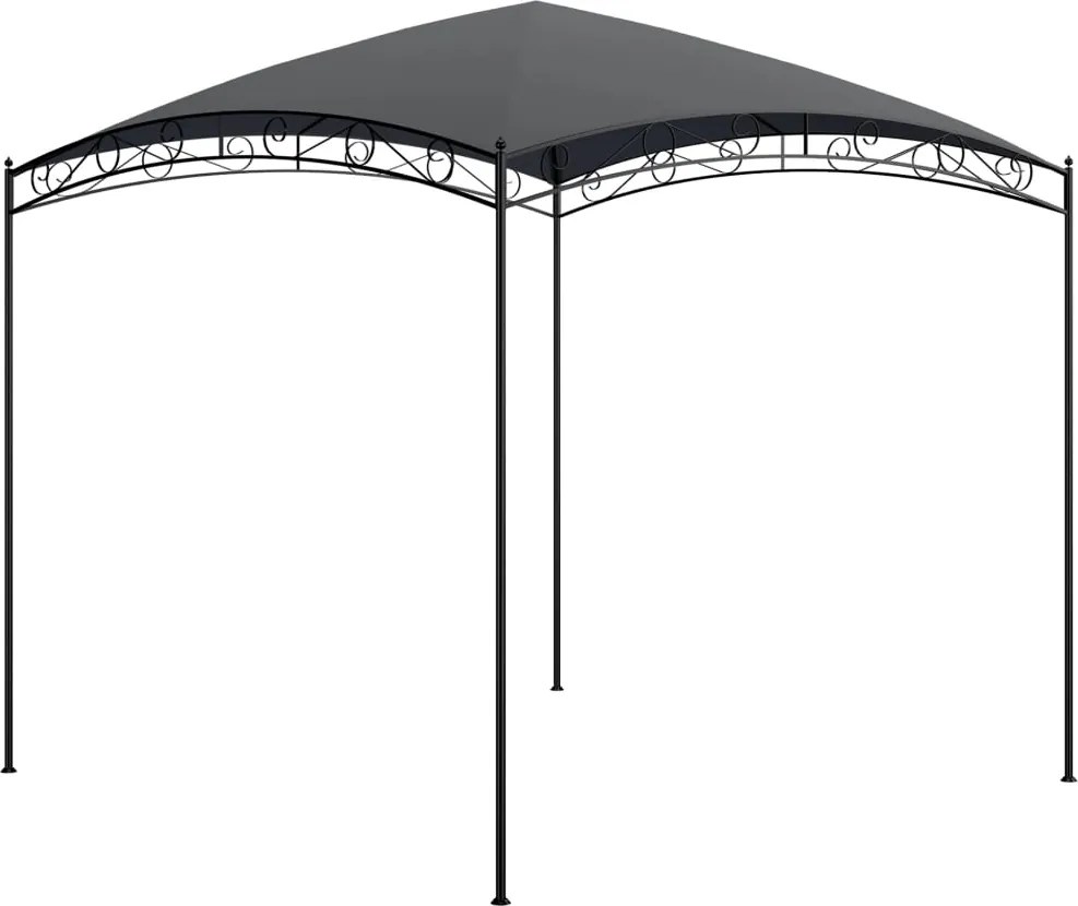 vidaXL antracitszürke pavilon 3 x 3 x 2,65 m 180 g/m²
