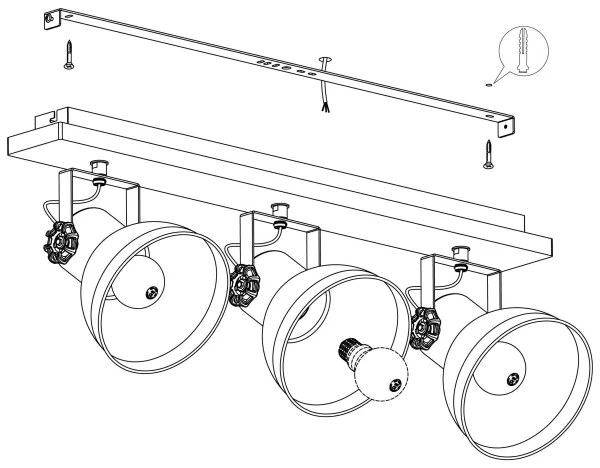 Eglo 49652 - Spotlámpa BARNSTAPLE 3xE27/40W/230V