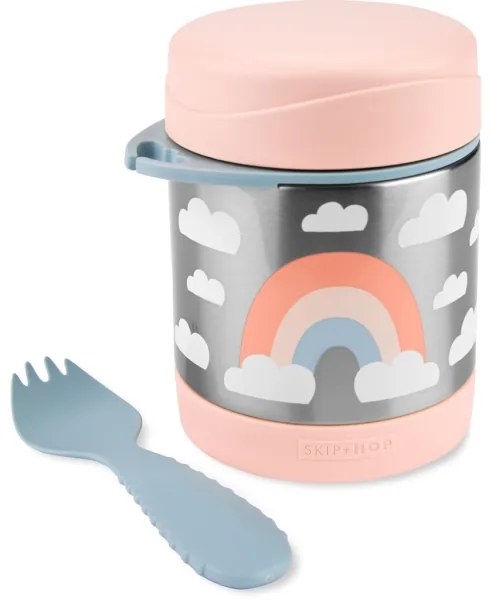 Skip Hop - Thermo ételtartó kanállal/villával SPARK STYLE 325 ml szivárvány
