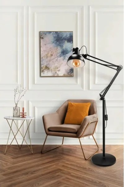 Állólámpa 1x E27/40W/230V fekete