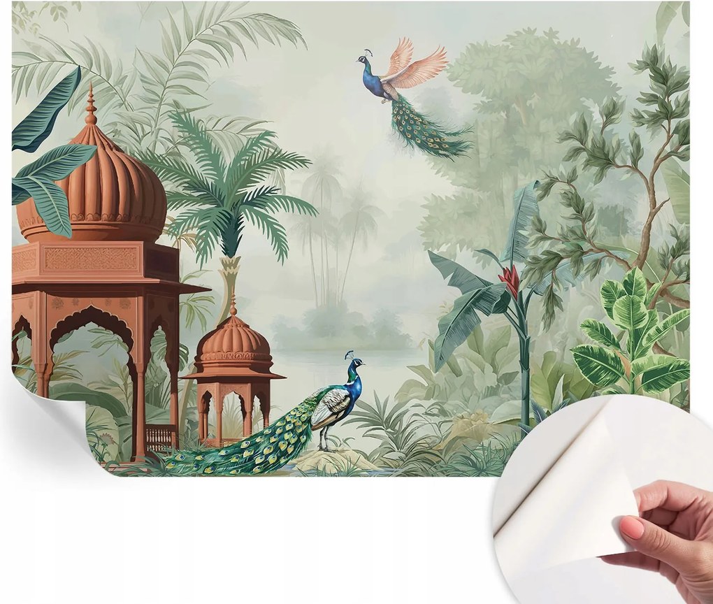 Öntapadós Dekoratív Fotótapéta Hálószobába Páva kertek 208x146 cm