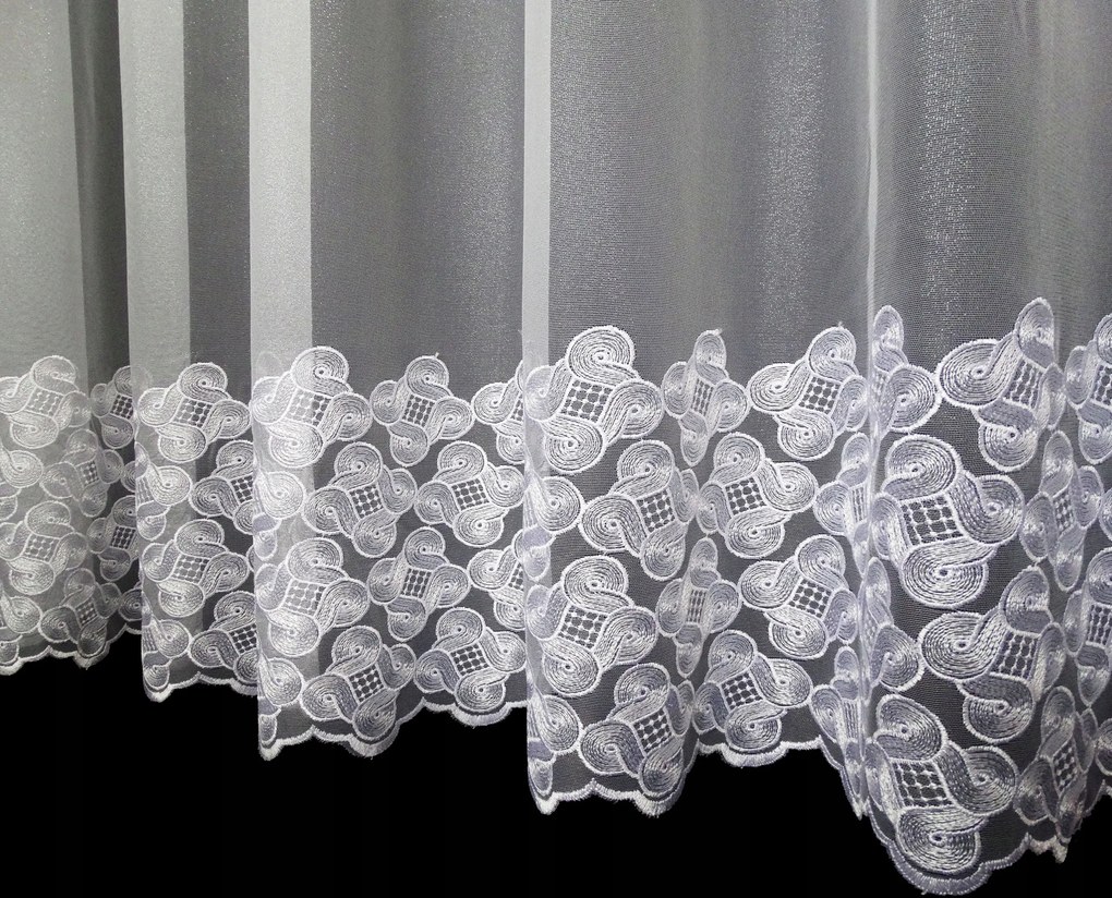 Mg Függöny Esus napellenző Hímzés fehér villanófény 280x250 szalag