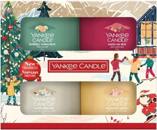 4 db-os mini gyertya ajándék szett karácsonyra Apres Ski Yankee Candle