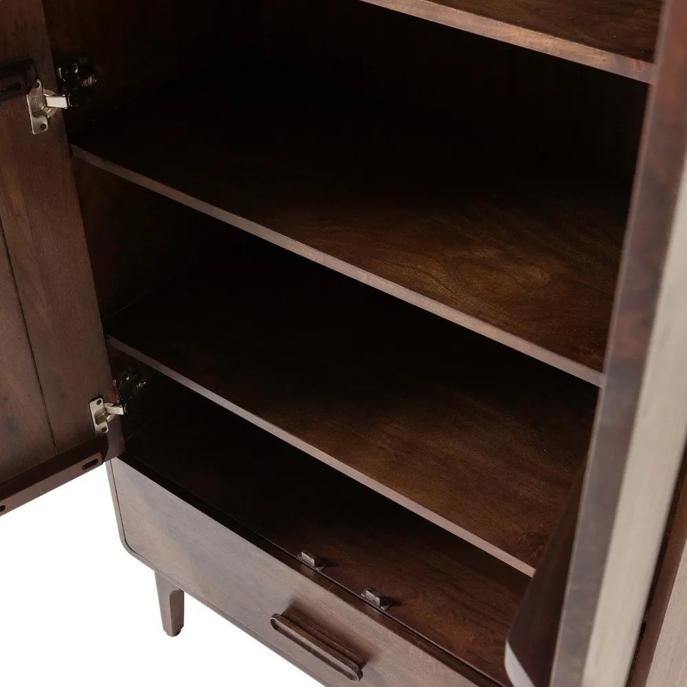 Sötét natúr színű mangófa szekrény 85x150x35 cm Liya – WOOOD