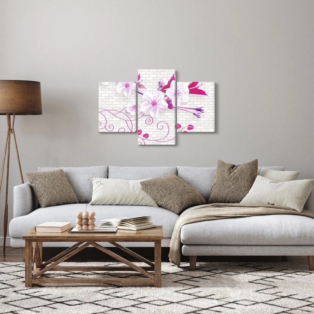 Virággal ellátott gally képe (90x60 cm)