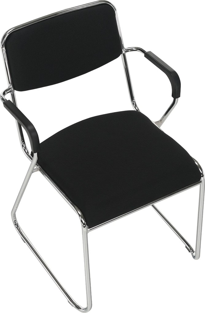 Tárgyolószék, fekete háló, DERYA NEW